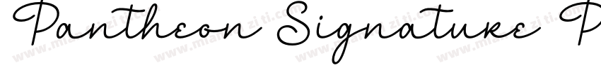 Pantheon Signature Personal Use字体转换